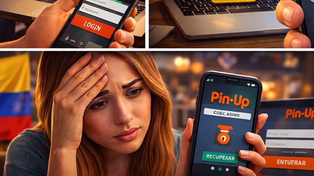 Recuperar contraseña para entrar a Pin Up casino Ecuador y resolver problemas de login, usuaria con teléfono y pantalla de acceso con opciones de recuperación